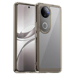 For-vivo-V50-Colorful-Series-Acrylic-Hybrid-TPU-Phone-Case(Transparent-Grey)