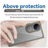 For-vivo-V50-Colorful-Series-Acrylic-Hybrid-TPU-Phone-Case(Transparent-Grey)