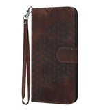 For-vivo-V50-Elephant-Head-Embossed-Phone-Leather-Case-with-Lanyard(Coffee)