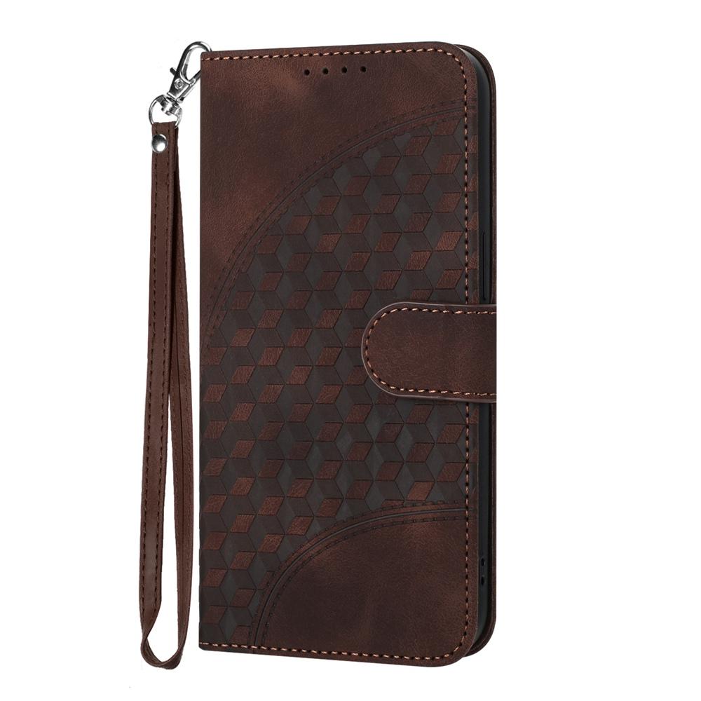 For-vivo-V50-Elephant-Head-Embossed-Phone-Leather-Case-with-Lanyard(Coffee)