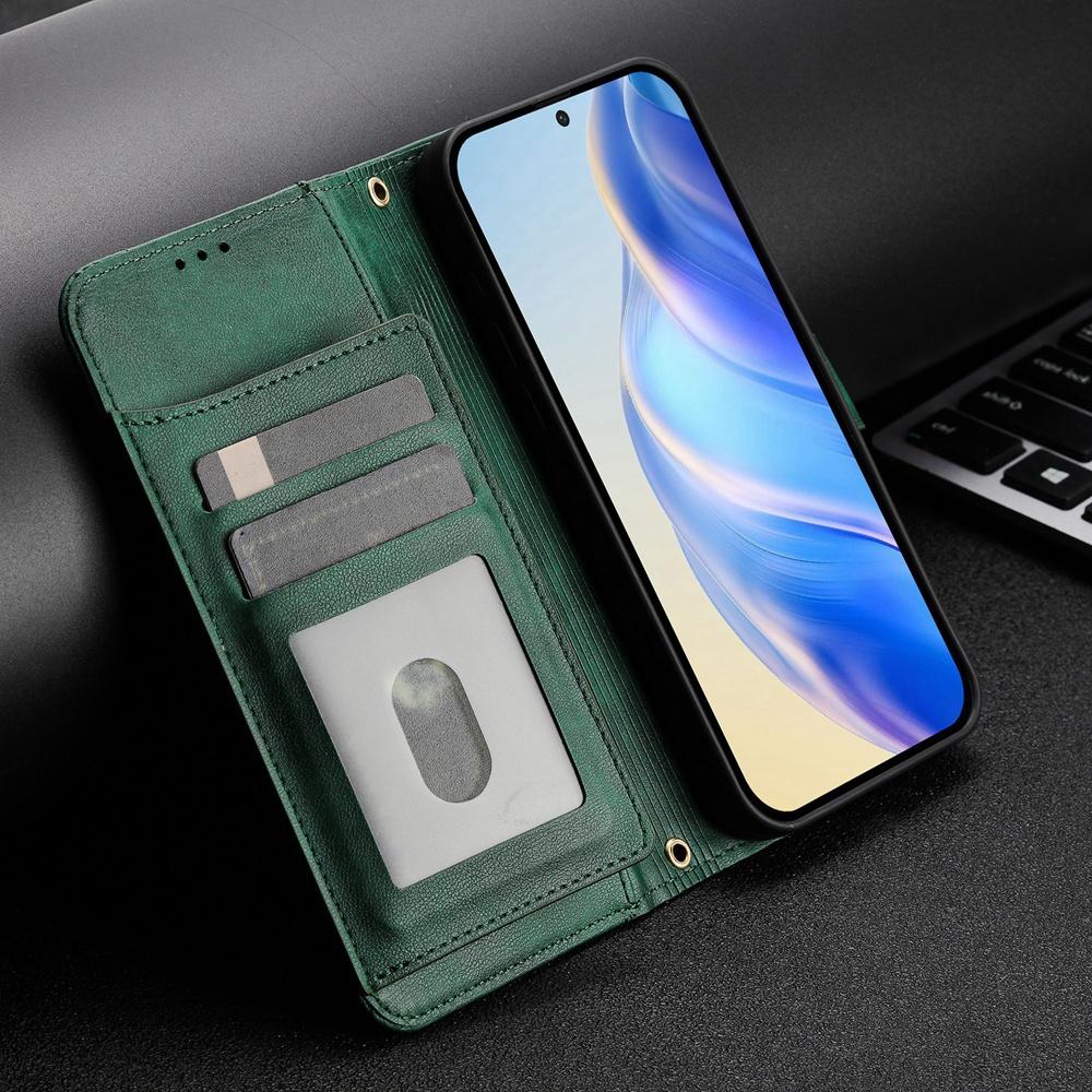 For-vivo-V50-Global-Multi-Card-Slots-Zipper-Wallet-Leather-Phone-Case(Green)