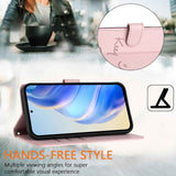 For-vivo-V50-Lite-5G-Smile-Embossing-RFID-Leather-Phone-Case(Pink)