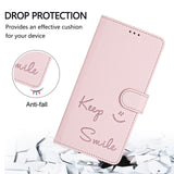 For-vivo-V50-Lite-5G-Smile-Embossing-RFID-Leather-Phone-Case(Pink)