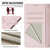 For-vivo-V50-Lite-5G-Smile-Embossing-RFID-Leather-Phone-Case(Pink)