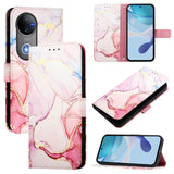 For-vivo-V50-PT003-Marble-Pattern-Flip-Leather-Phone-Case(Rose-Gold)