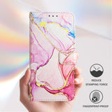 For-vivo-V50-PT003-Marble-Pattern-Flip-Leather-Phone-Case(Rose-Gold)
