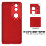For-vivo-V50-Solid-Color-Liquid-Silicone-Dropproof-Full-Coverage-Phone-Case(Red)