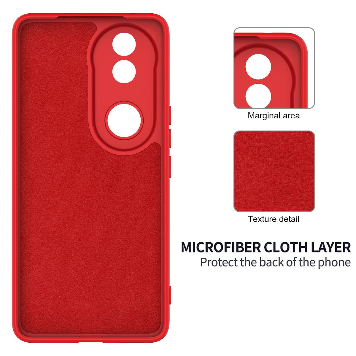 For-vivo-V50-Solid-Color-Liquid-Silicone-Dropproof-Full-Coverage-Phone-Case(Red)