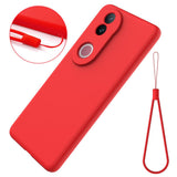 For-vivo-V50-Solid-Color-Liquid-Silicone-Dropproof-Full-Coverage-Phone-Case(Red)