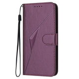 For-vivo-V50-Triangle-Pattern-Buckle-Clasp-Leather-Phone-Case(Dark-Purple)