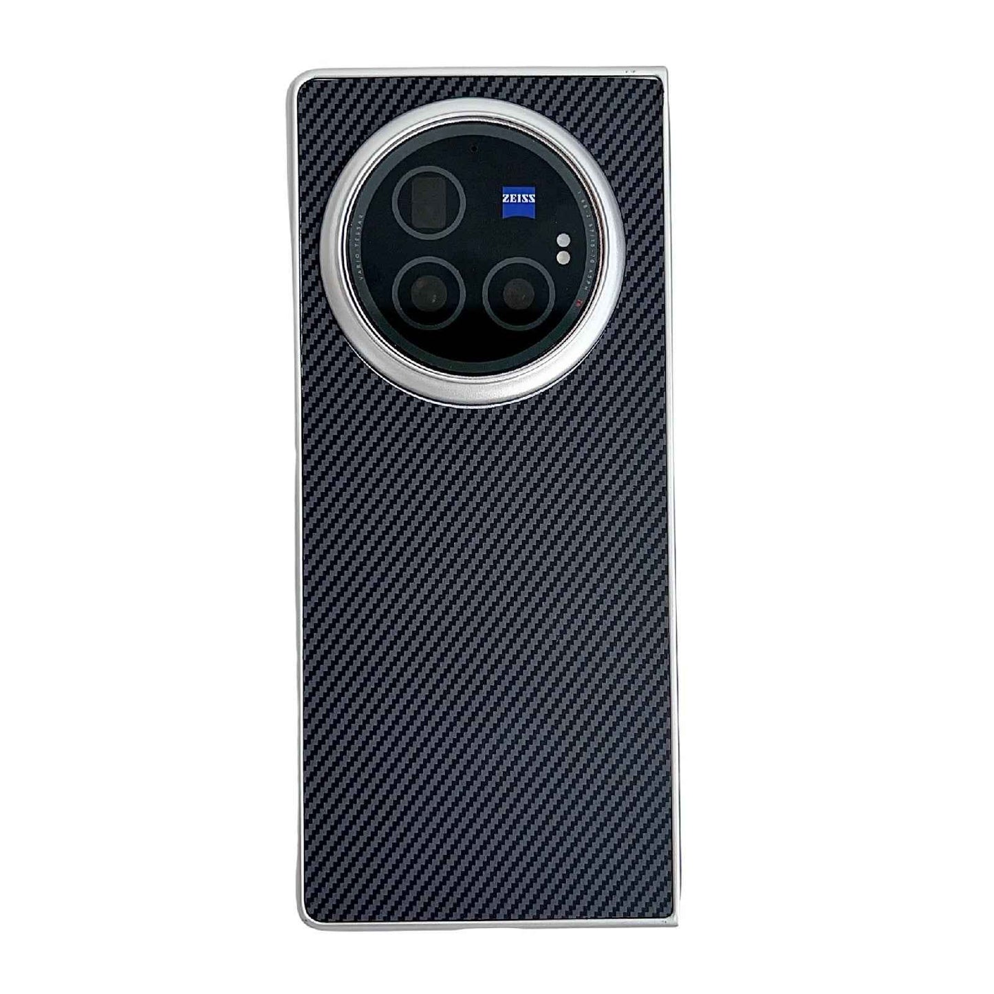 For-vivo-X-Fold3-Pro-Kevlar-Carbon-Fiber-Ultra-thin-Shockproof-Phone-Case(Black)