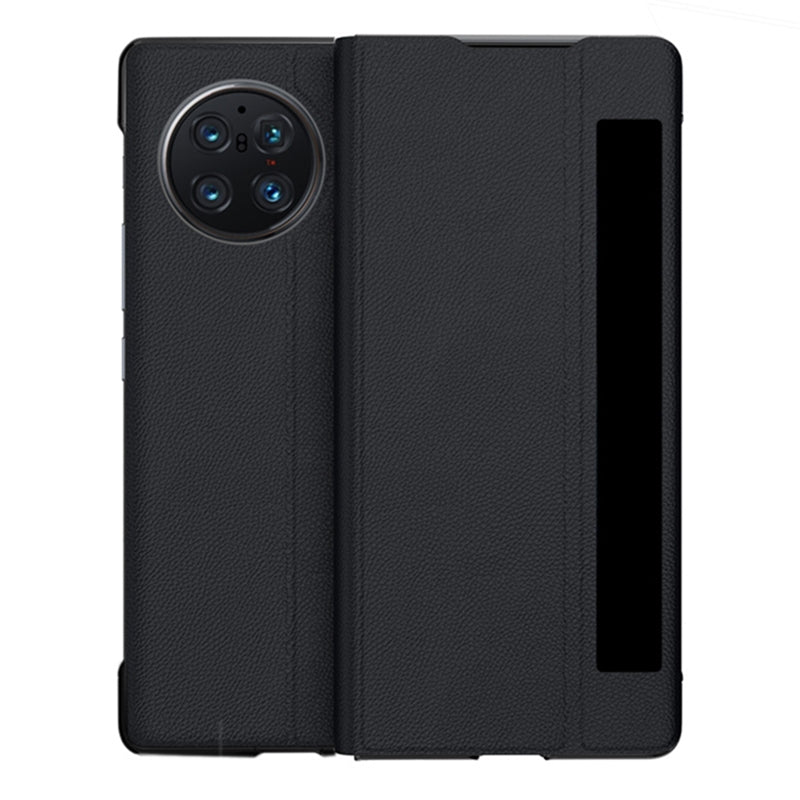 For-vivo-X-Fold-Window-View-Leather-Folding-Phone-Case(Black)