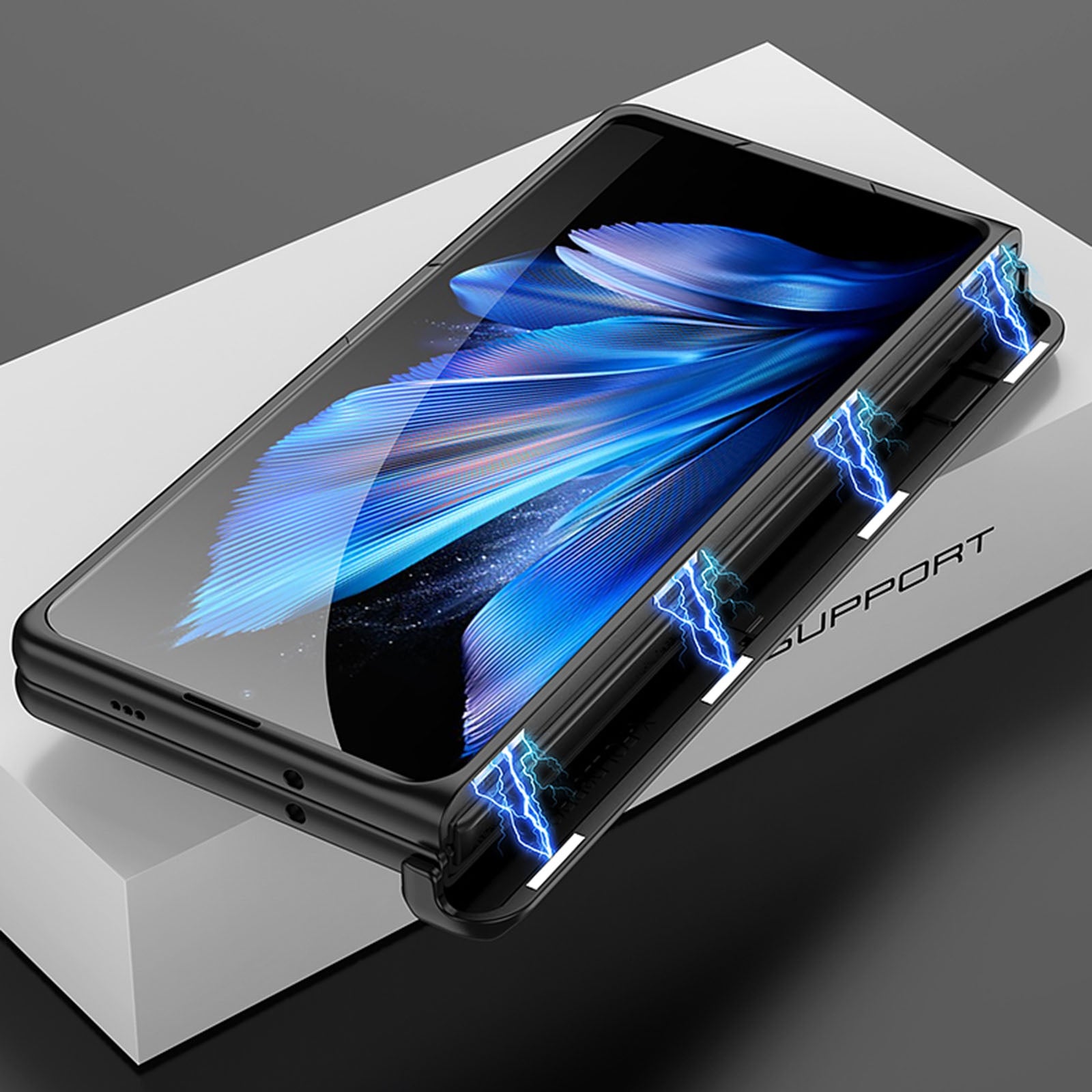 For-vivo-X-Fold3-Pro-GKK-Integrated-Magnetic-Folding-Hinge-All-inclusive-Phone-Case(Black)