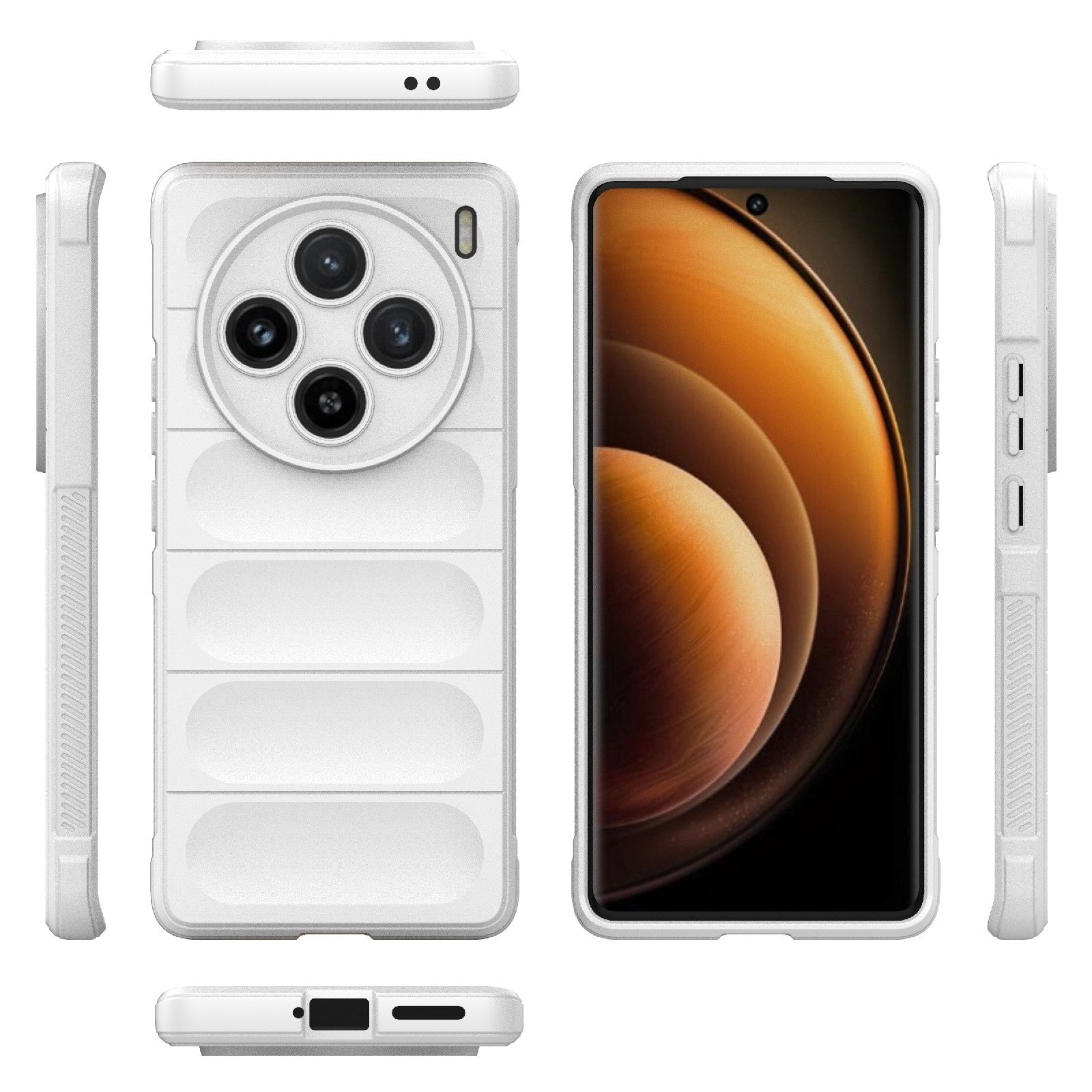 For-vivo-X100-5G-Magic-Shield-TPU-+-Flannel-Phone-Case(White)