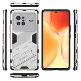 For-vivo-X80-Punk-Armor-PC-+-TPU-Phone-Case-with-Holder(White)