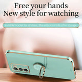 For-vivo-X80-XINLI-Straight-Edge-6D-Electroplate-TPU-Phone-Case-with-Ring-Holder(Cherry-Purple)