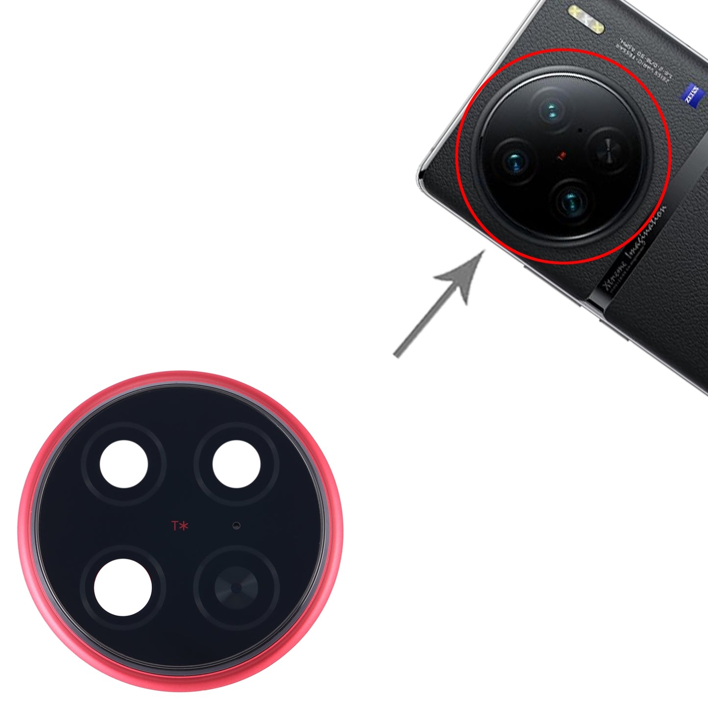 For-vivo-X90-Pro-Original-Camera-Lens-Cover-(Red)