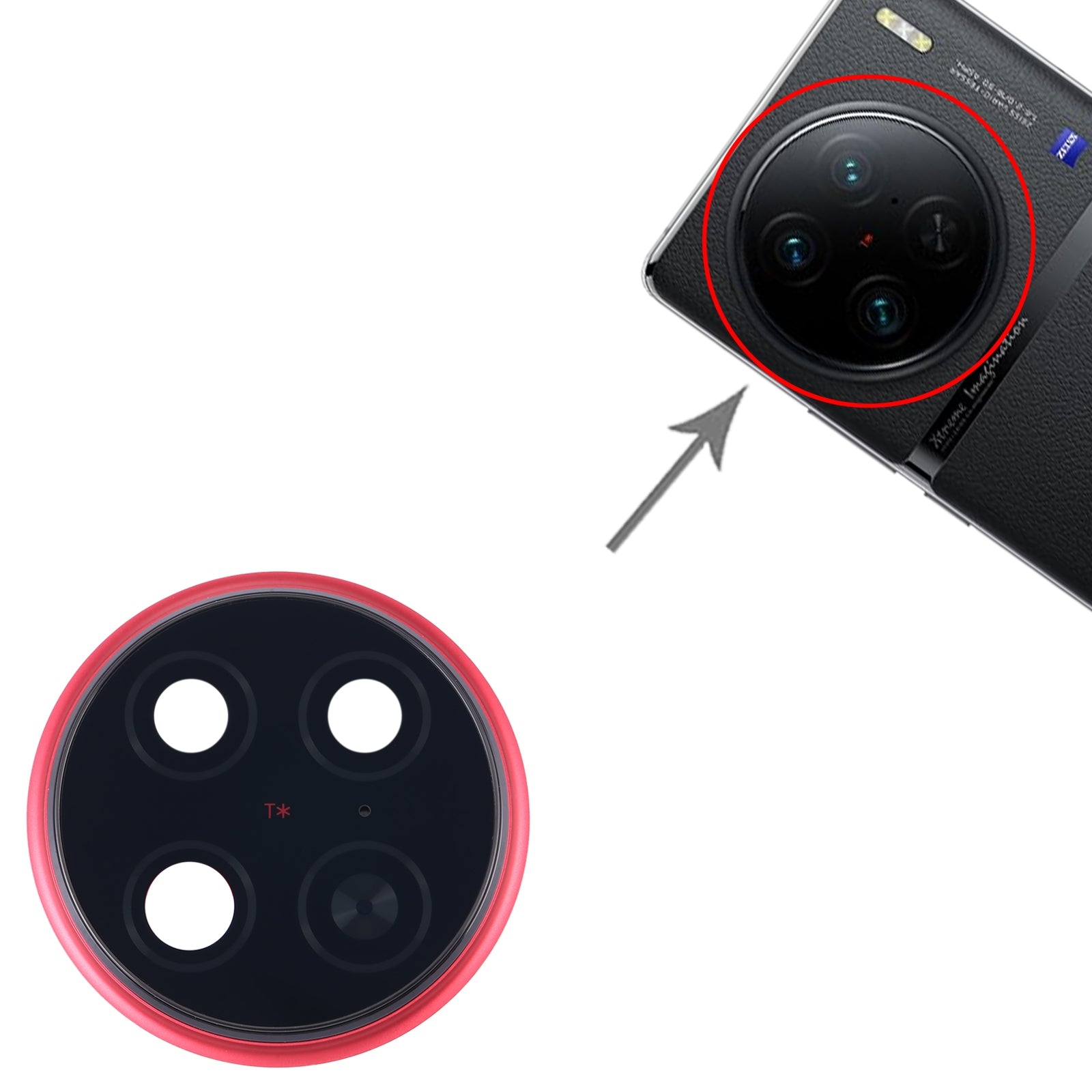 For-vivo-X90-Pro-Original-Camera-Lens-Cover-(Red)