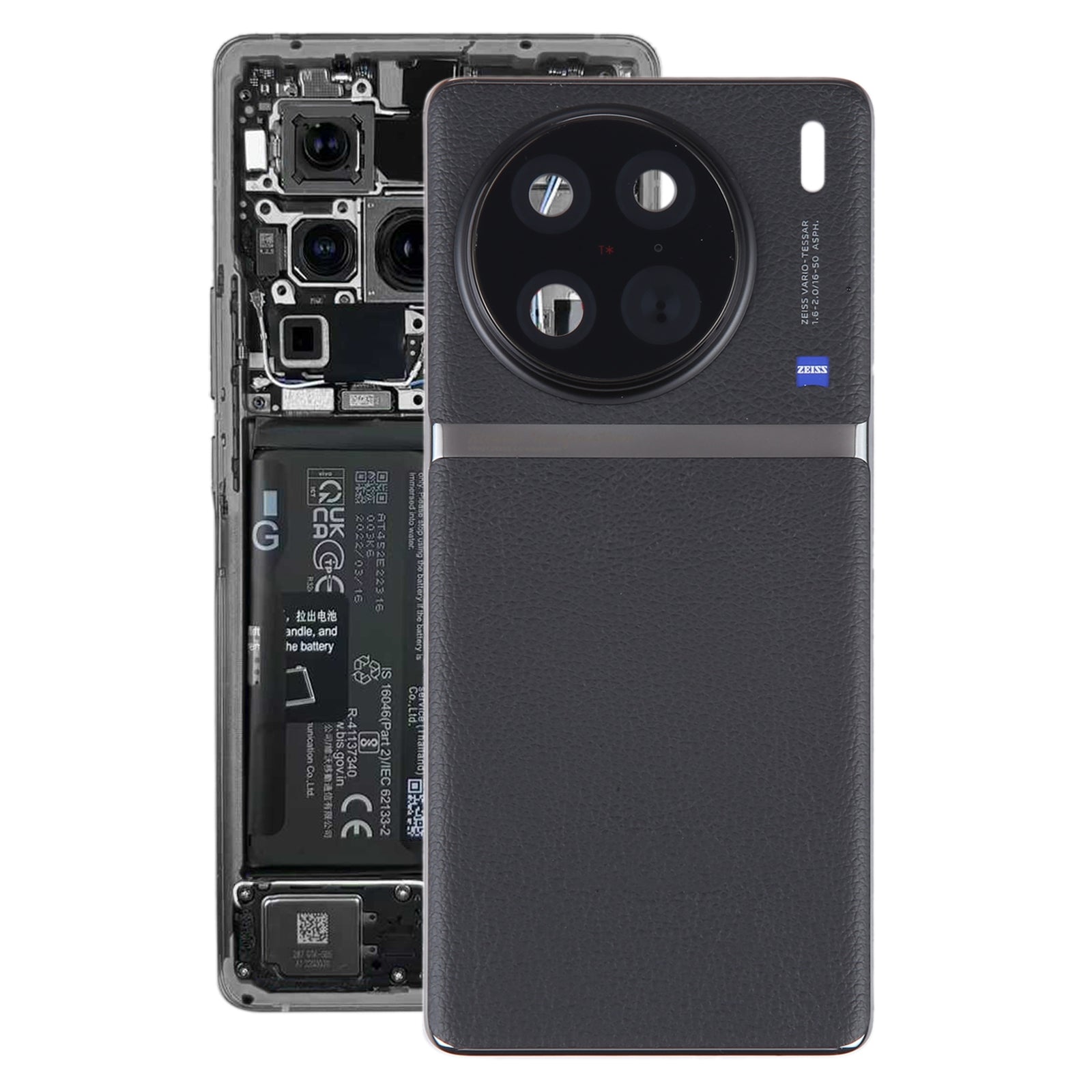 For-vivo-X90-Pro-Original-Battery-Back-Cover-with-Camera-Lens-Frame(Black)