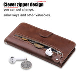 For-vivo-Y100-IDN-/-Y200e-5G-Global-Fashion-Calf-Texture-Zipper-Leather-Phone-Case(Brown)