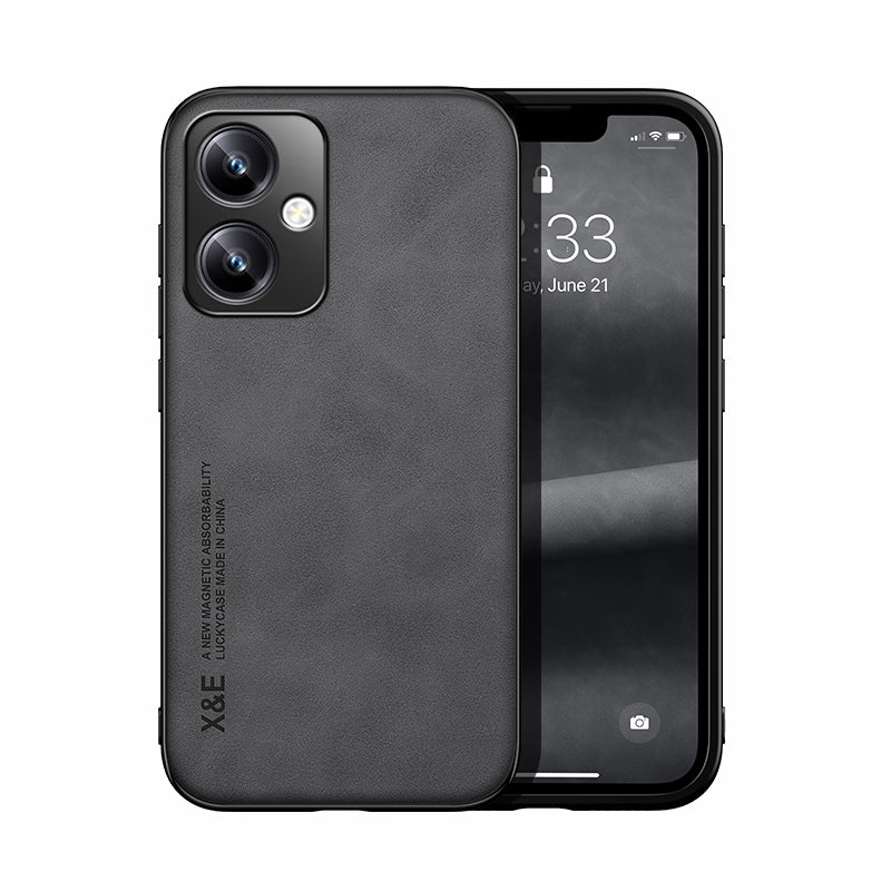 For-vivo-Y35-4G-/-Y35+-Skin-Feel-Magnetic-Leather-Back-Phone-Case(Dark-Grey)