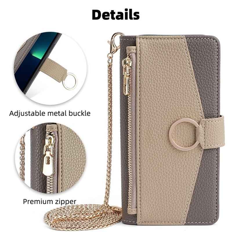 For-vivo-Y35-4G-/-Y22-/-Y22s-Crossbody-Litchi-Texture-Leather-Phone-Case(Grey)