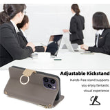 For-vivo-Y35-4G-/-Y22-/-Y22s-Crossbody-Litchi-Texture-Leather-Phone-Case(Grey)