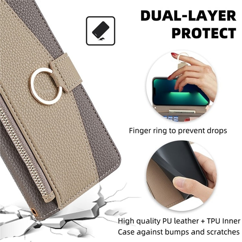 For-vivo-Y35-4G-/-Y22-/-Y22s-Crossbody-Litchi-Texture-Leather-Phone-Case(Grey)