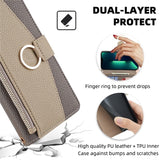 For-vivo-Y35-4G-/-Y22-/-Y22s-Crossbody-Litchi-Texture-Leather-Phone-Case(Grey)