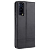 For-vivo-Y72-5G-AZNS-Magnetic-Calf-Texture-Horizontal-Flip-Leather-Case-with-Card-Slots-&-Holder-&-Wallet(Black)