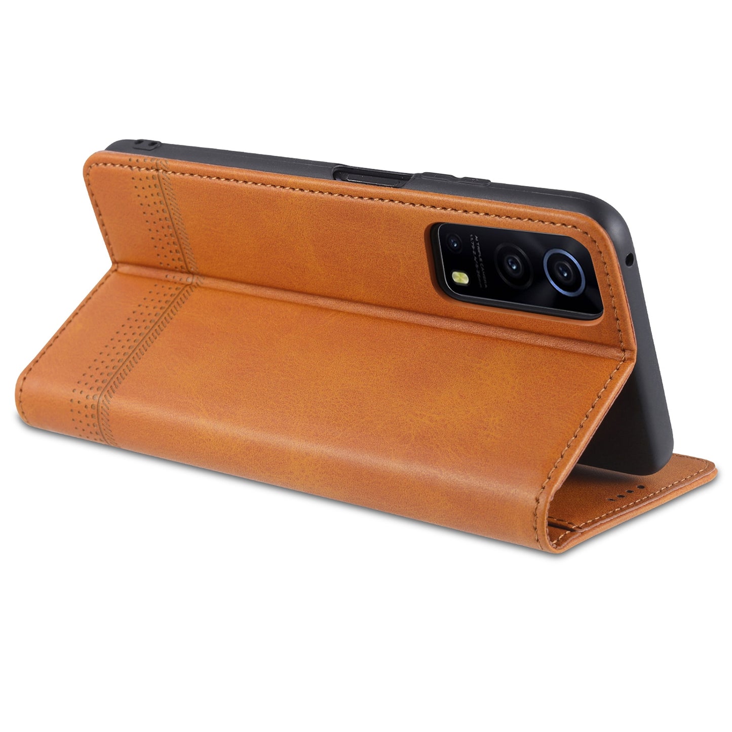 For-vivo-Y72-5G-AZNS-Magnetic-Calf-Texture-Horizontal-Flip-Leather-Case-with-Card-Slots-&-Holder-&-Wallet(Black)