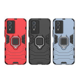 For-vivo-Y76s-5G-Shockproof-PC-+-TPU-Holder-Phone-Case(Black)