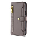 For-vivo-Y78-5G-Lite-Sheep-Texture-Cross-body-Zipper-Wallet-Leather-Phone-Case(Grey)