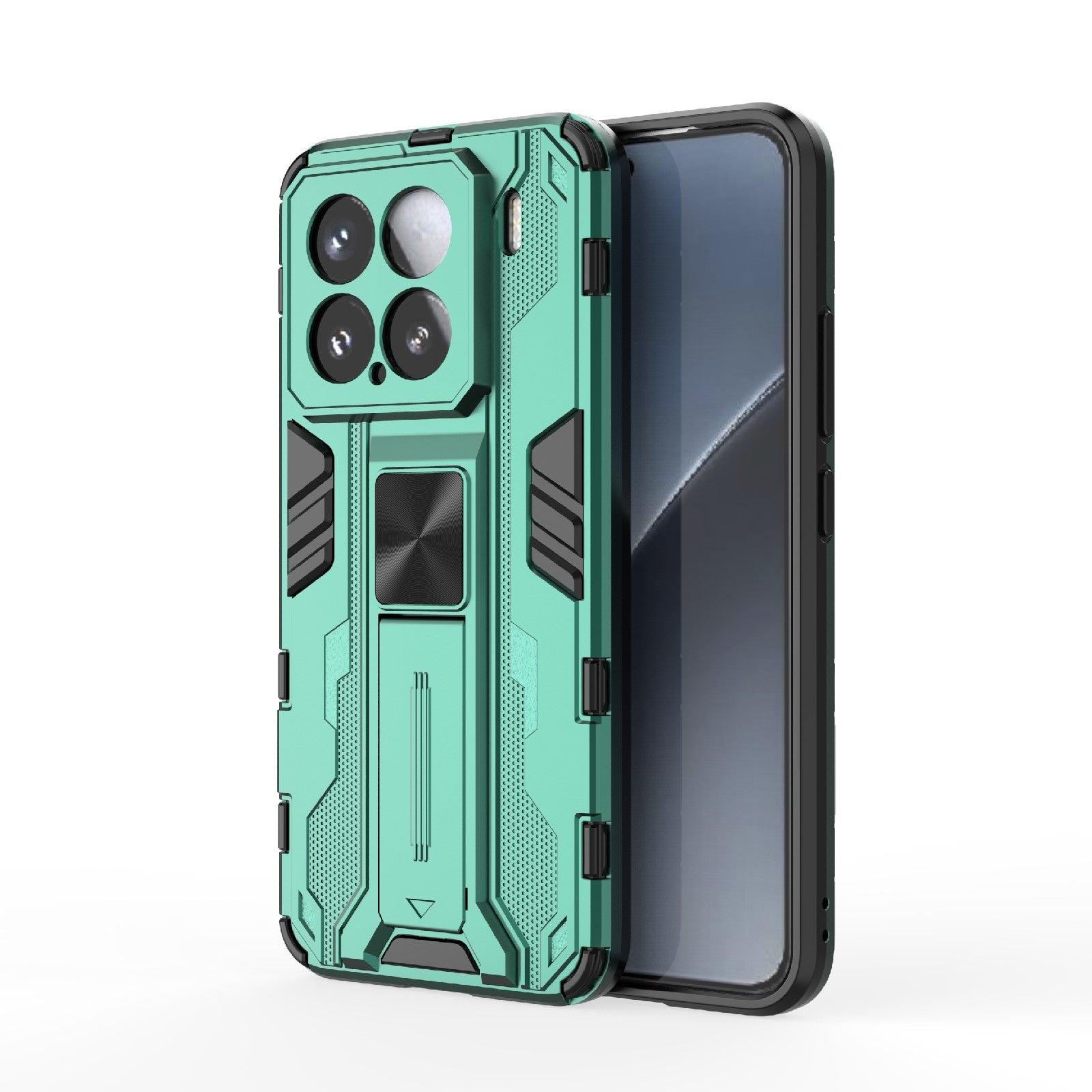 For-Xiaomi-15-5G-Supersonic-PC-+-TPU-Holder-Phone-Case(Green)