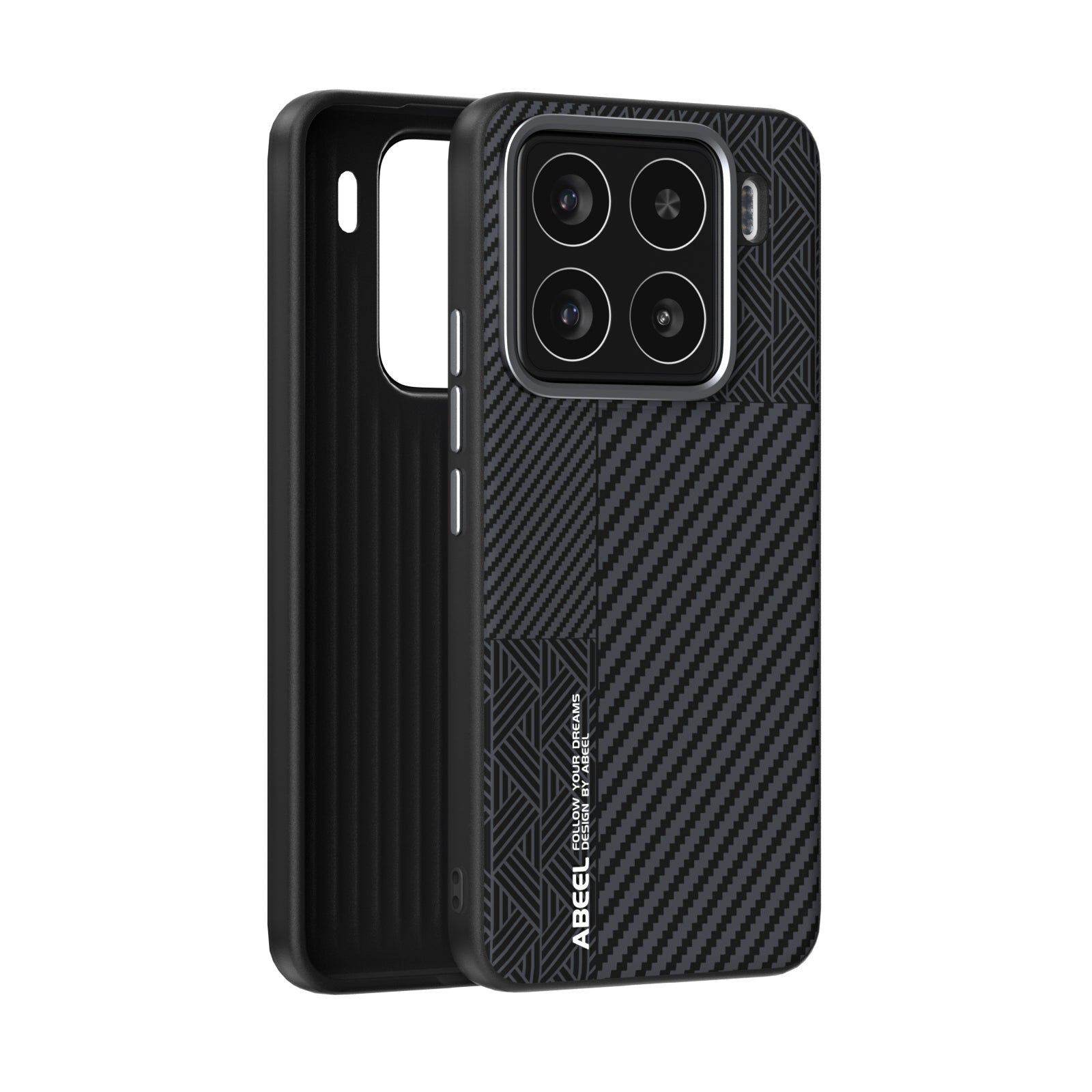 For-Xiaomi-15-ABEEL-6D-Micro-Relief-MagSafe-Magnetic-Phone-Case(Carbon-Fiber-Black)