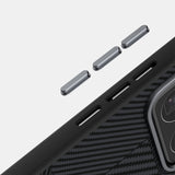 For-Xiaomi-15-ABEEL-6D-Micro-Relief-MagSafe-Magnetic-Phone-Case(Carbon-Fiber-Black)