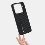 For-Xiaomi-15-ABEEL-6D-Micro-Relief-MagSafe-Magnetic-Phone-Case(Carbon-Fiber-Black)