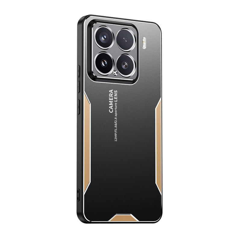 For-Xiaomi-15-Blade-Series-TPU-Hybrid-Metal-Phone-Case(Gold)