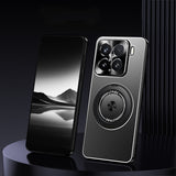 For-Xiaomi-15-Rotating-Holder-Frosted-Metal-Phone-Case(Black)