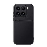 For-Xiaomi-15-Litchi-Leather-Magnetic-Full-Coverage-Shockproof-Phone-Case(Black)