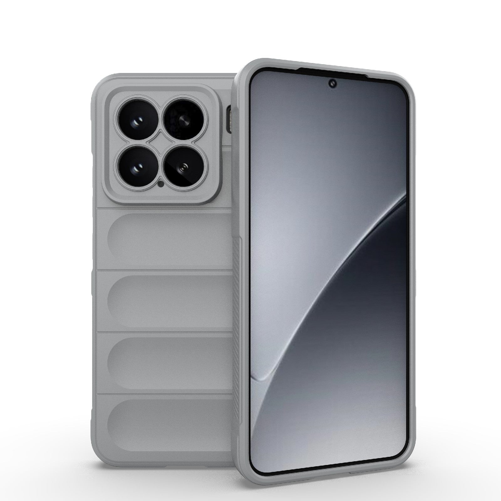 For-Xiaomi-15-5G-Magic-Shield-TPU-+-Flannel-Phone-Case(Grey)