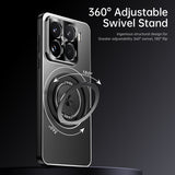 For-Xiaomi-15-Rotating-Holder-Frosted-Metal-Phone-Case(Black)