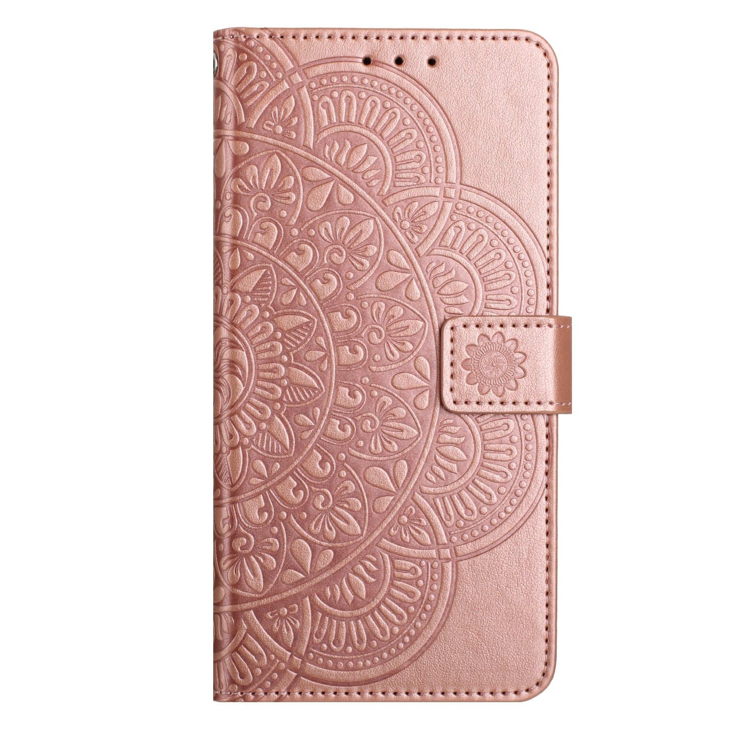 For-Xiaomi-15-Flower-Embossed-Leather-Phone-Case(Rose-Gold)