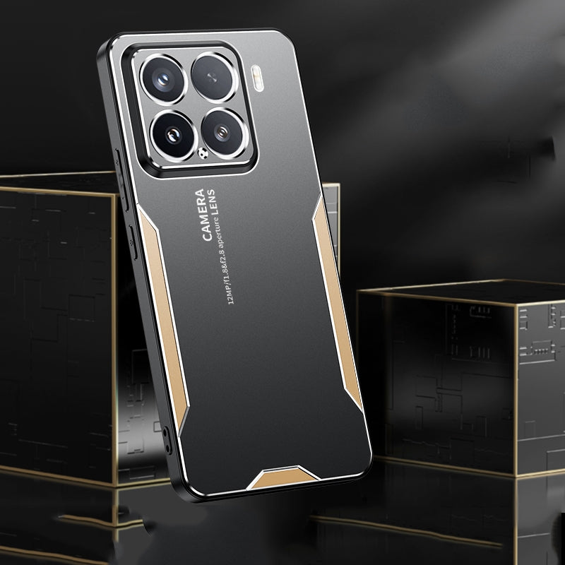 For-Xiaomi-15-Blade-Series-TPU-Hybrid-Metal-Phone-Case(Gold)