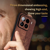 For-Xiaomi-15-AZNS-3D-Embossed-Skin-Feel-Phone-Case(Brown)
