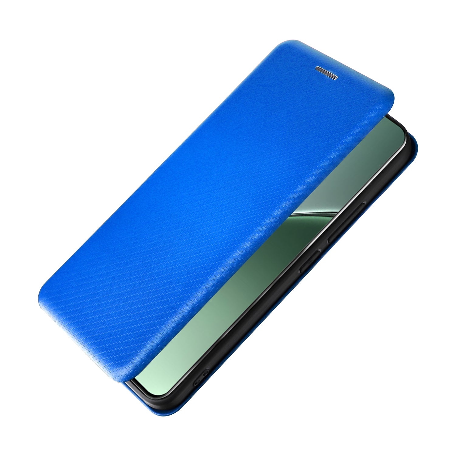 For-Xiaomi-15-Carbon-Fiber-Texture-Flip-Leather-Phone-Case(Blue)