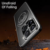 For-Xiaomi-15-Rotating-Holder-Frosted-Metal-Phone-Case(Black)