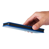For-Xiaomi-15-Carbon-Fiber-Texture-Flip-Leather-Phone-Case(Blue)