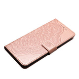 For-Xiaomi-15-Flower-Embossed-Leather-Phone-Case(Rose-Gold)