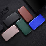 For-Xiaomi-15-Carbon-Fiber-Texture-Flip-Leather-Phone-Case(Blue)